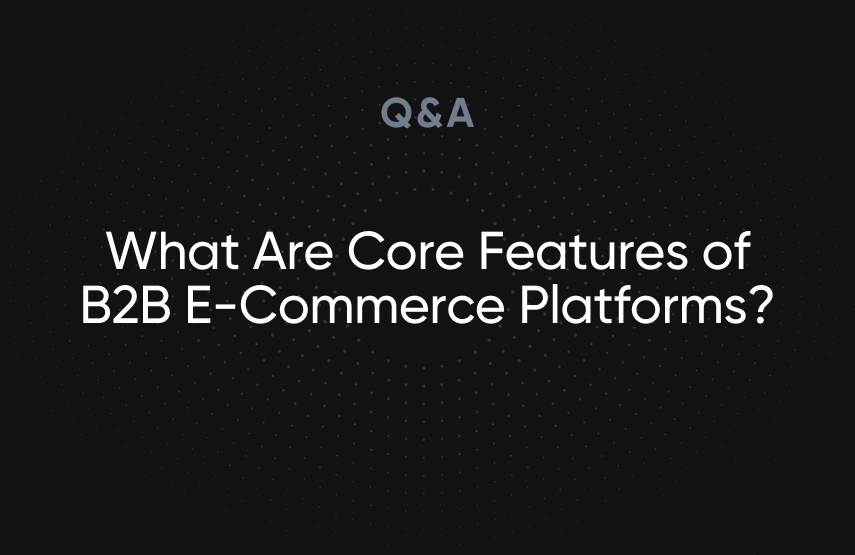 What Are Core Features of B2B E-Commerce Platforms?